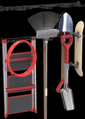 13-Piece Bar Rack with 6 Hooks – 50.5"